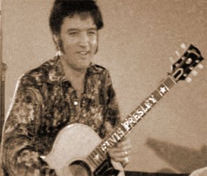 Elvis rehearsing in 1970